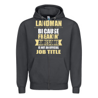 Smoke landman because freakin' awesome isn't a job title Zipper Hoodie - artisFamous