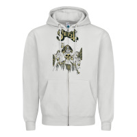 Dove Grey ghost new Zipper Hoodie - artisFamous