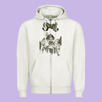 Ghost New Zipper Hoodie Designed By Artisfamous
