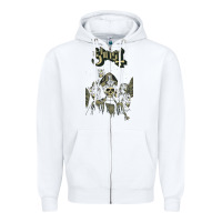 White ghost new Zipper Hoodie - artisFamous