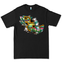 Black Guerrero Mexico Sunflower Map Premium Tee - RanaPortraitStore