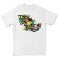 White Guerrero Mexico Sunflower Map Premium Tee - RanaPortraitStore