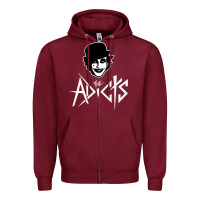 Burgundy the adicts Zipper Hoodie - artisFamous