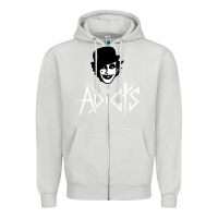 Dove Grey the adicts Zipper Hoodie - artisFamous