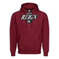 Burgundy The Reign, Ontario Zipper Hoodie - artisFamous