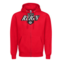 Red The Reign, Ontario Zipper Hoodie - artisFamous