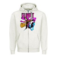 Oatmeal Heather gambit Zipper Hoodie - artisFamous