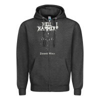 Charcoal Heather hell hammer Zipper Hoodie - artisFamous