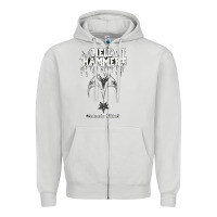 Dove Grey hell hammer Zipper Hoodie - artisFamous