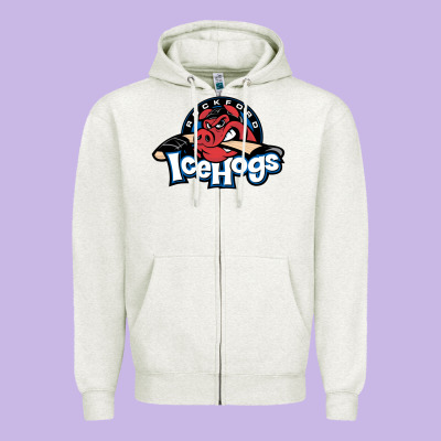 The Icehogs, Rockford Zipper Hoodie Designed By Artisfamous