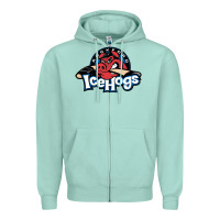 Seafoam The Icehogs, Rockford Zipper Hoodie - artisFamous