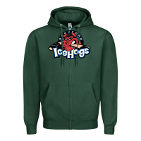 Sports Green The Icehogs, Rockford Zipper Hoodie - artisFamous