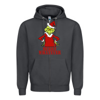 Smoke Merry Whatever Grinch Zipper Hoodie - artisFamous