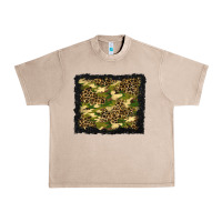 French Oak camouflage and leopard background Urban Heavy Tee - BundleAndBundleShop