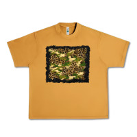 Peanut Butter camouflage and leopard background Urban Heavy Tee - BundleAndBundleShop