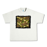 Pistachio camouflage and leopard background Urban Heavy Tee - BundleAndBundleShop