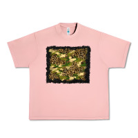 Salmon camouflage and leopard background Urban Heavy Tee - BundleAndBundleShop