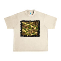 Sandshell camouflage and leopard background Urban Heavy Tee - BundleAndBundleShop