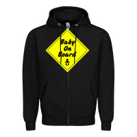 Black baby on board Zipper Hoodie - artisFamous