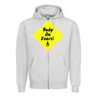 Dove Grey baby on board Zipper Hoodie - artisFamous