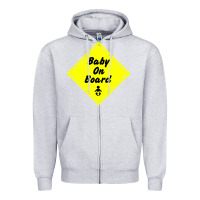 Heather Grey baby on board Zipper Hoodie - artisFamous