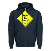 Navy baby on board Zipper Hoodie - artisFamous