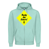 Seafoam baby on board Zipper Hoodie - artisFamous