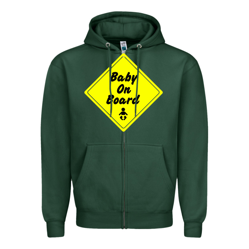 Baby On Board Zipper Hoodie by artisFamous | Teevron