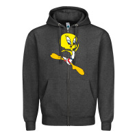 Charcoal Heather tweety bird Zipper Hoodie - artisFamous
