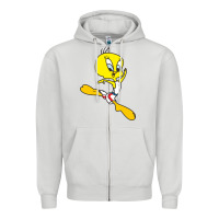 Dove Grey tweety bird Zipper Hoodie - artisFamous