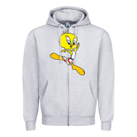Heather Grey tweety bird Zipper Hoodie - artisFamous