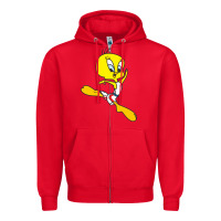 Red tweety bird Zipper Hoodie - artisFamous