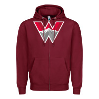Burgundy Western Colorado Gift Zipper Hoodie - artisFamous