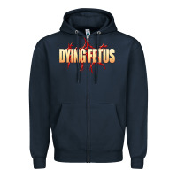 Navy dying fetus 3 Zipper Hoodie - artisFamous