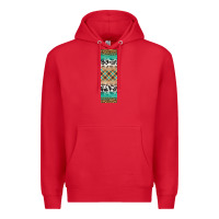 Red fall pattern Premium Hoodie - Artiststas