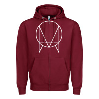 Burgundy owsla music Zipper Hoodie - artisFamous