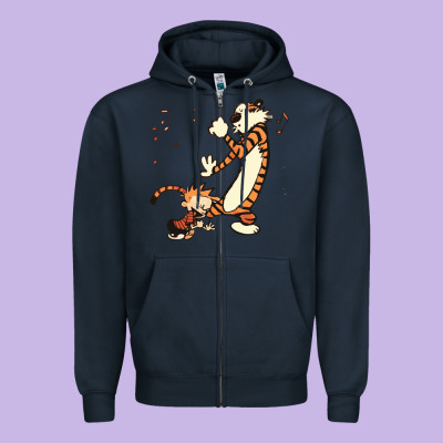 Calvin Dance Party Zipper Hoodie Designed By Artisfamous