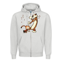 Dove Grey calvin dance party Zipper Hoodie - artisFamous