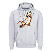 Heather Grey calvin dance party Zipper Hoodie - artisFamous