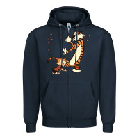 Navy calvin dance party Zipper Hoodie - artisFamous