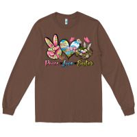 Chestnut Peace love Easter Long Sleeve Tee - LillyAllenDesigns