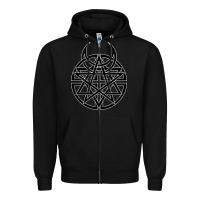 Black disturbed 1 Zipper Hoodie - artisFamous