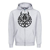 Heather Grey disturbed 1 Zipper Hoodie - artisFamous