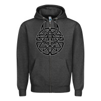 Charcoal Heather disturbed 1 Zipper Hoodie - artisFamous