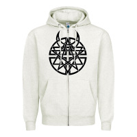 Oatmeal Heather disturbed 1 Zipper Hoodie - artisFamous