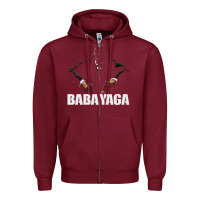 Burgundy baba yaga Zipper Hoodie - artisFamous