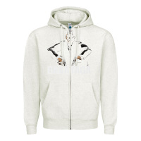 Oatmeal Heather baba yaga Zipper Hoodie - artisFamous