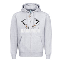 Heather Grey baba yaga Zipper Hoodie - artisFamous