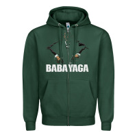 Sports Green baba yaga Zipper Hoodie - artisFamous
