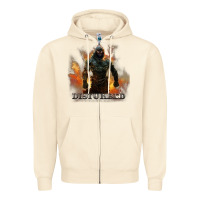 Sandshell disturbed 8 Zipper Hoodie - artisFamous